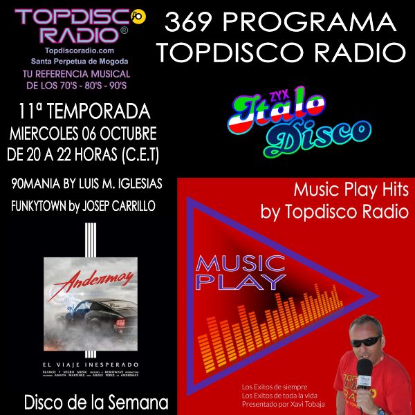 369 Programa Topdisco Radio Music Play - Funkytown - 90mania - 06.10.21