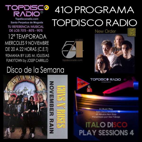 410 Programa Topdisco Radio - Music Play - Funkytown - 90mania - 09.11.22