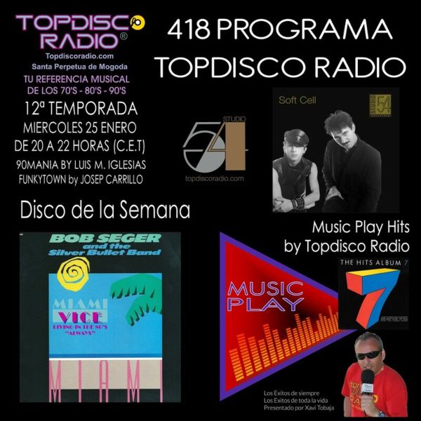 418 Programa Topdisco Radio – Hits Album Vol.7 LP2 - Funkytown - 90Mania - 25.01.23