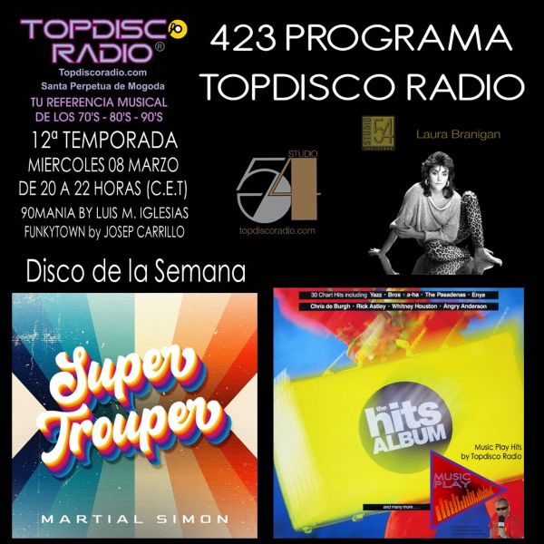 423 Programa Topdisco Radio – The Hits Album Vol.09 CD1 - Funkytown - 90Mania -08.03.23