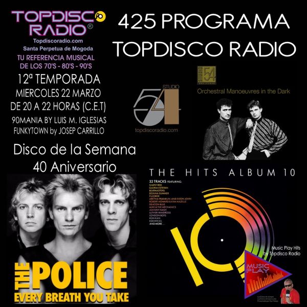 425 Programa Topdisco Radio – The Hits Album Vol.10 CD1 - Funkytown - 90Mania -22.03.23