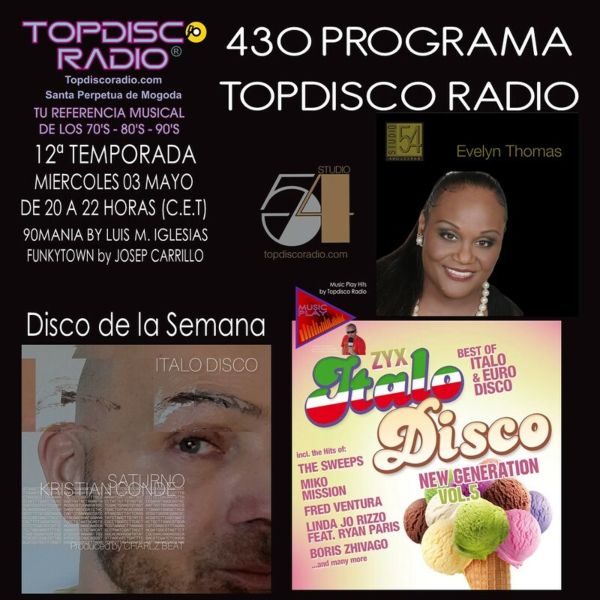 430 Programa Topdisco Radio – ZYX Italo Disco Radio Show 14 - Funkytown - 90Mania - 03.05.23