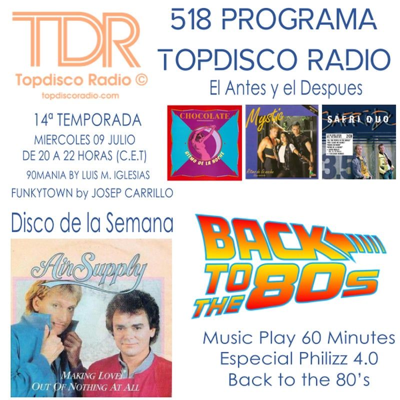 518 Programa Topdisco Radio - Music Play - Funkytown - 90mania - 09.07.25